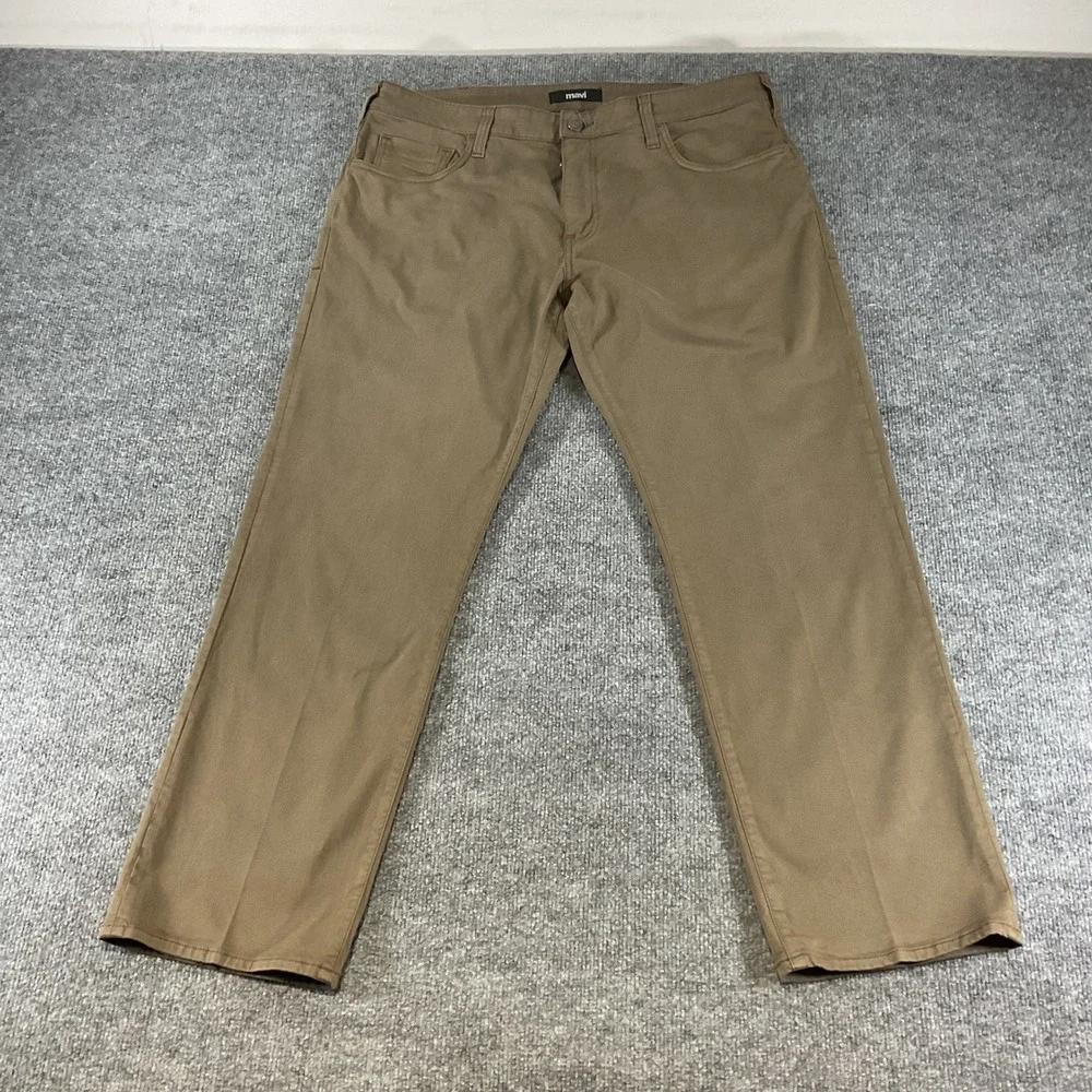 Mavi Matt Relaxed Straight Leg Jeans Mens 38x30 Brown Stretch Casual Pants